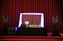 Stage set up at mobile gig x